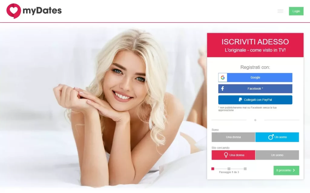 MyDates.com - home & registration