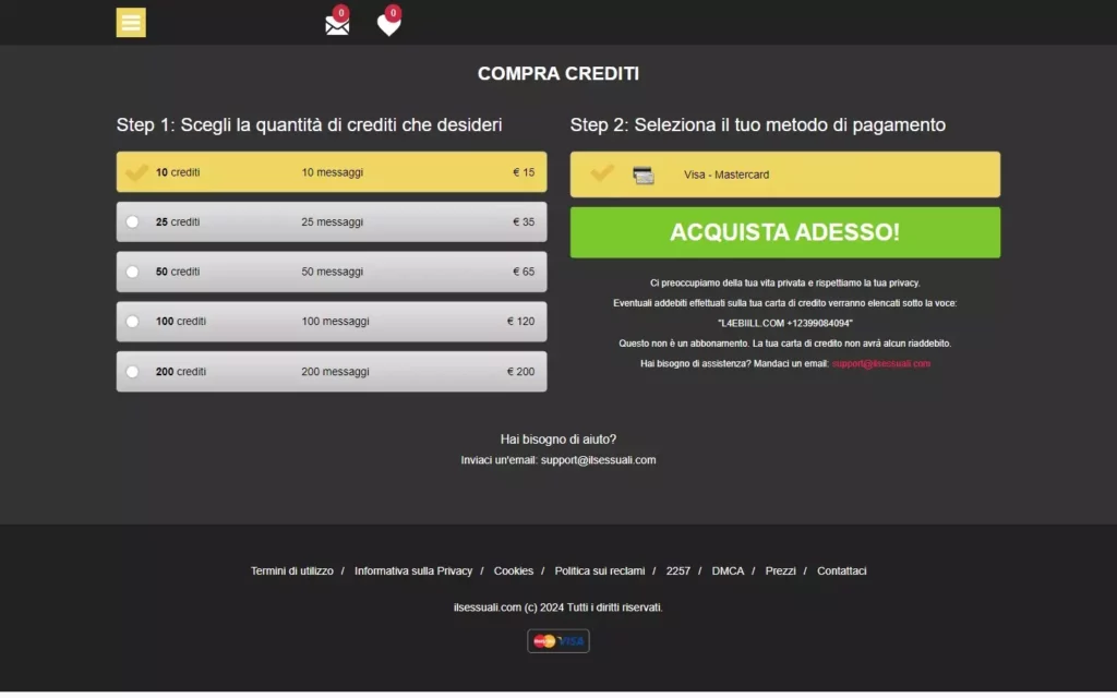 IlSessuali.com - costs