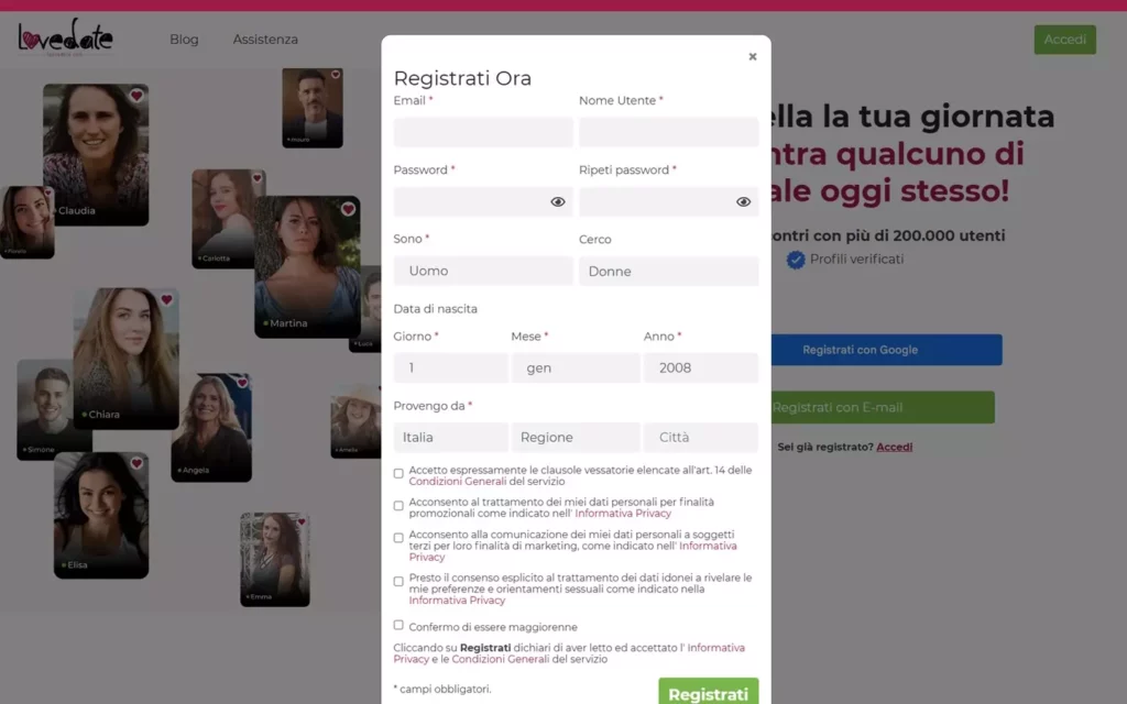LooveDate.com - registration