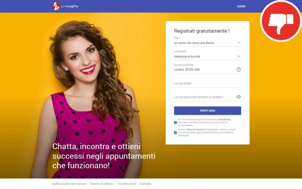 Recensione GetNaughty.com Truffa