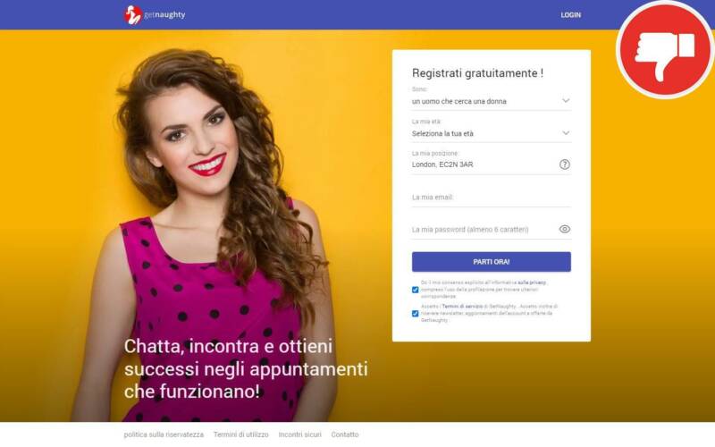 Recensione GetNaughty.com Truffa