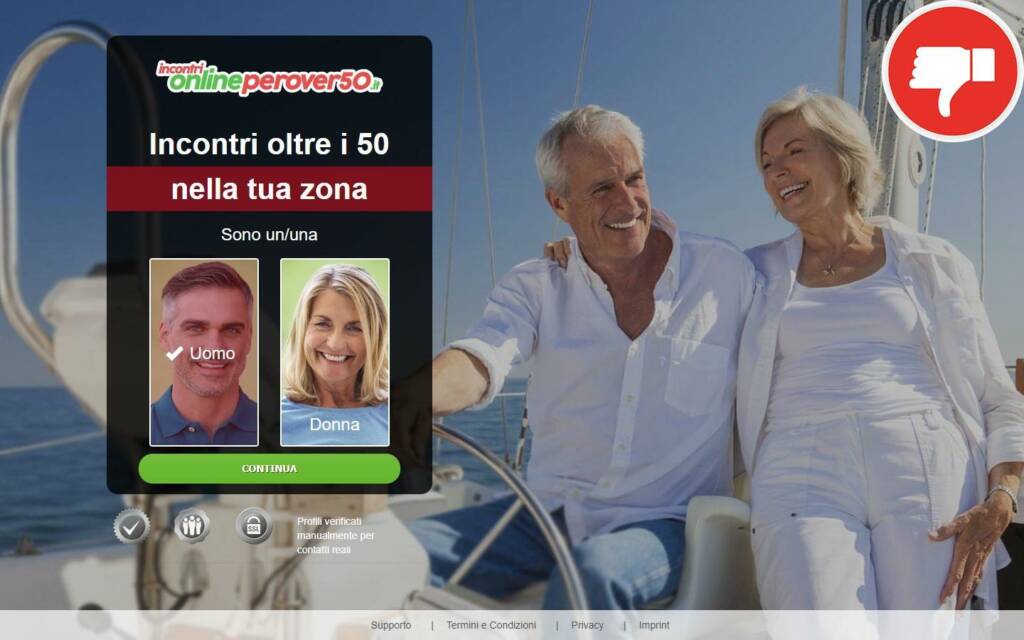 Recensione IncontriOnlinePerOver50.it Truffa