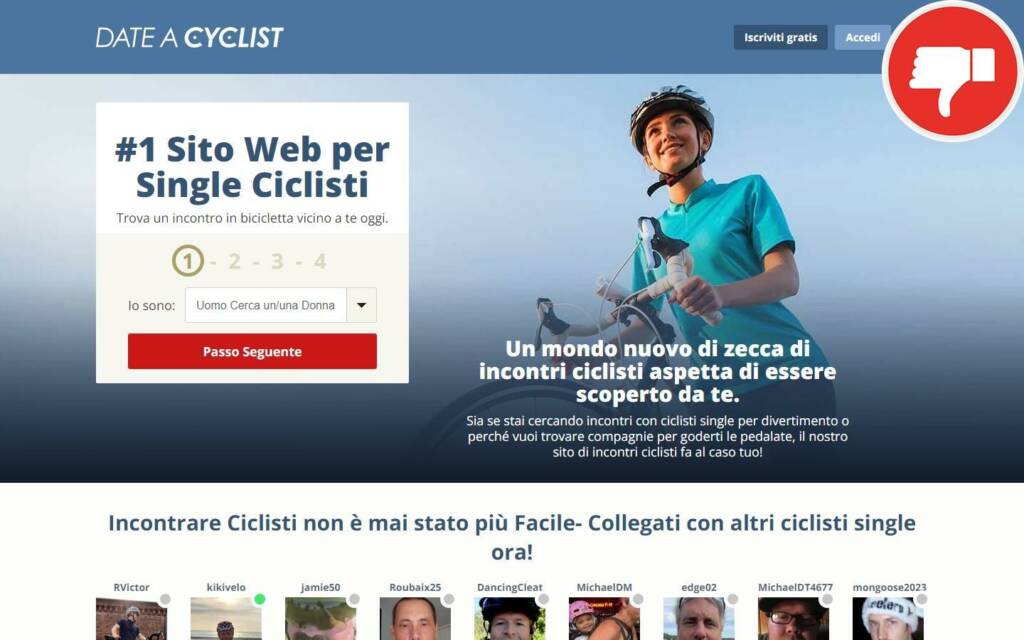 Recensione DateACyclist.com Truffa