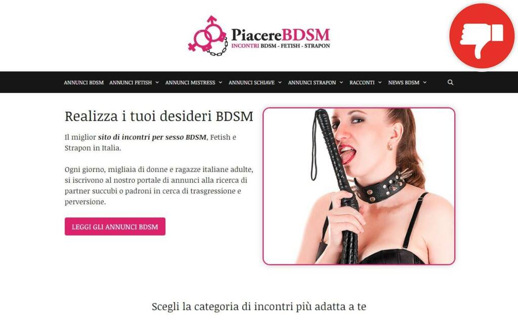 Recensione PiacereBDSM.it Truffa