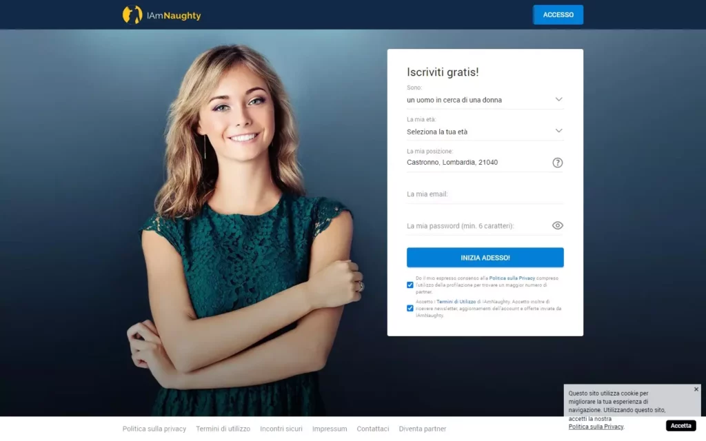 iAmNaughty.com - home & registration