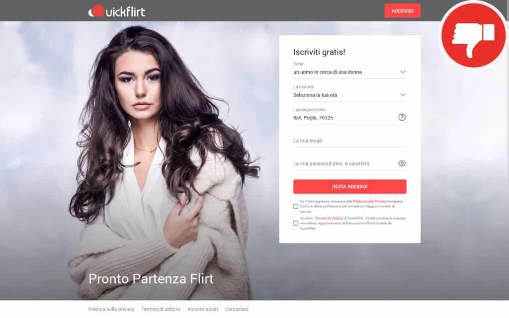 Recensione QuickFlirt.com Truffa