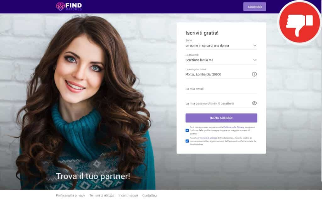 Recensione FindMatches.com Truffa