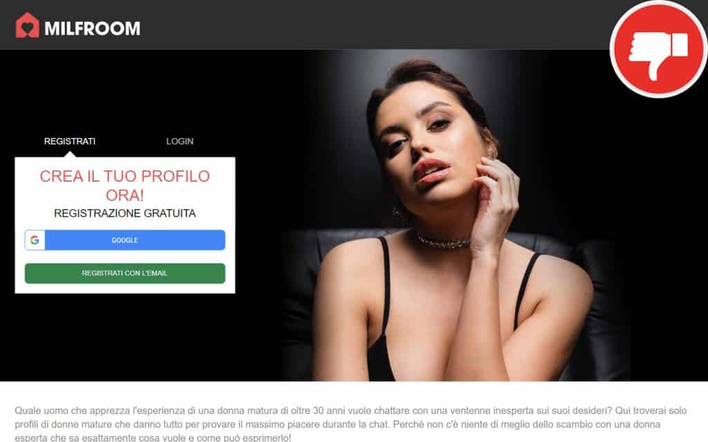 Recensione MilfRoom.com Truffa