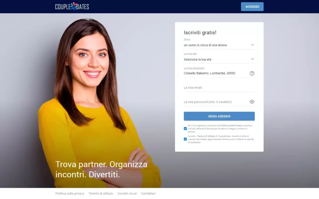 CoupleDates.com - home & registration