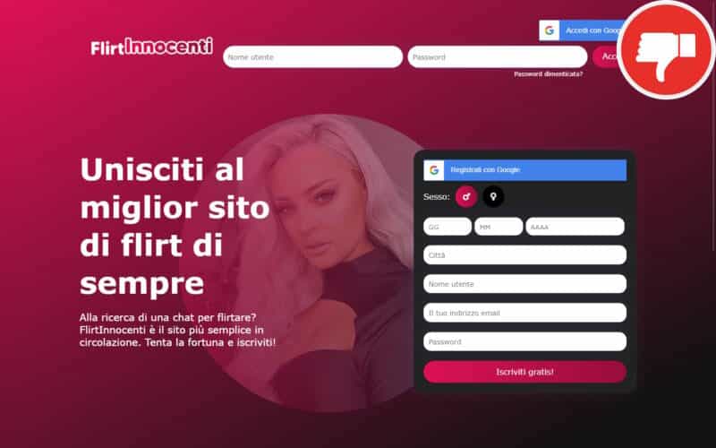 Recensione FlirtInnocenti.com Truffa