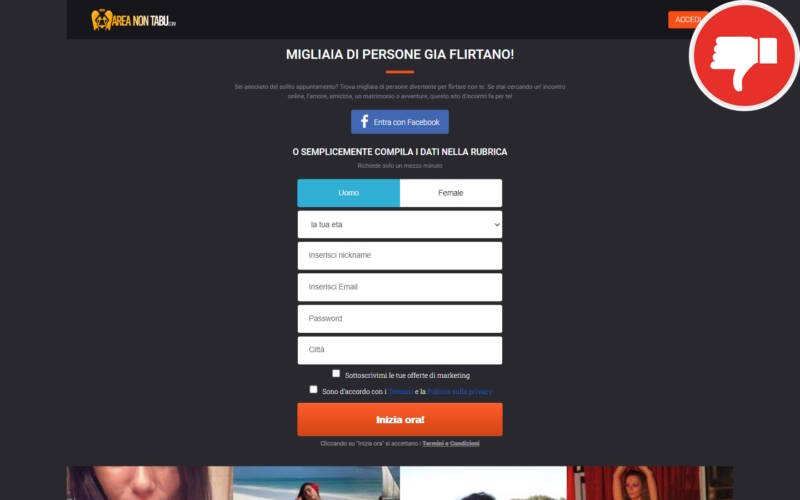 Recensione AreaNonTabu.com Truffa