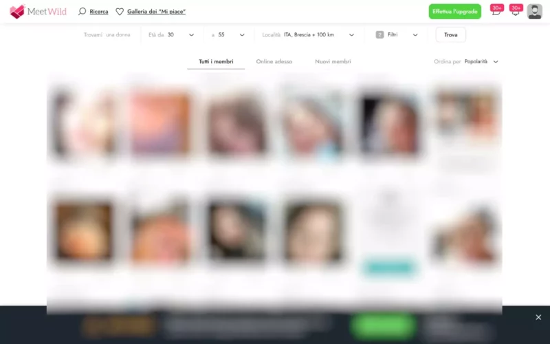 MeetWild.com area personale