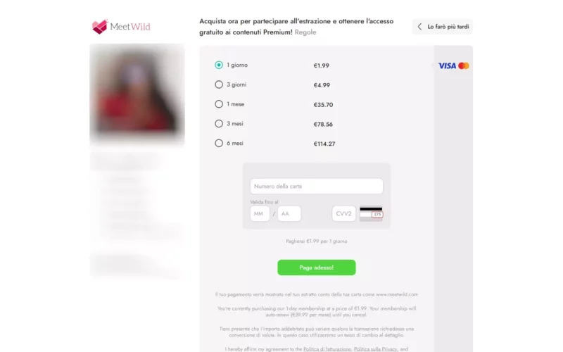 MeetWild.com costi