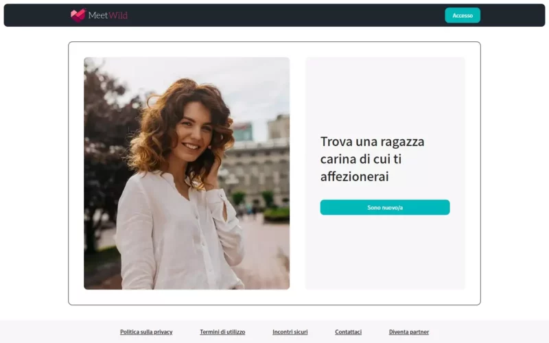 MeetWild.com landing page