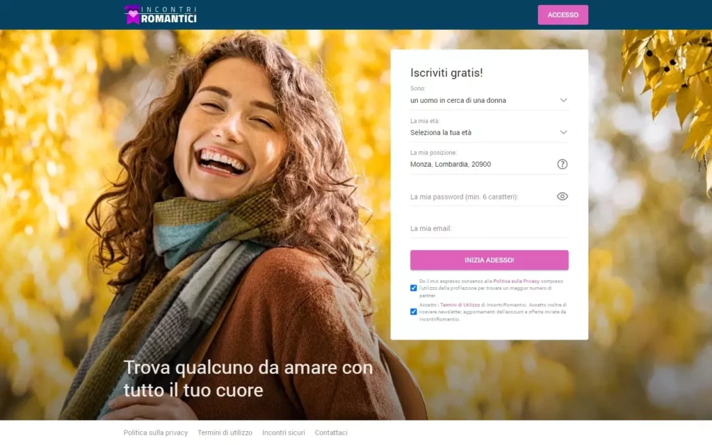 IncontriRomantici.it - home & registration