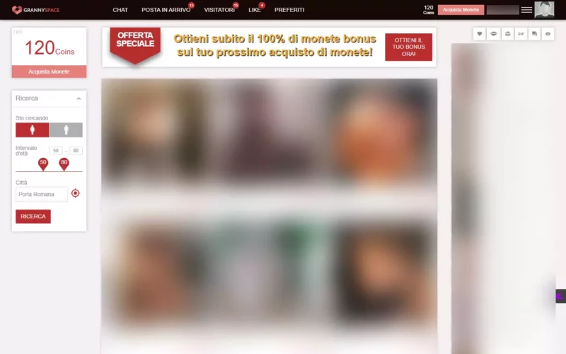 GrannySpace.com area utenti