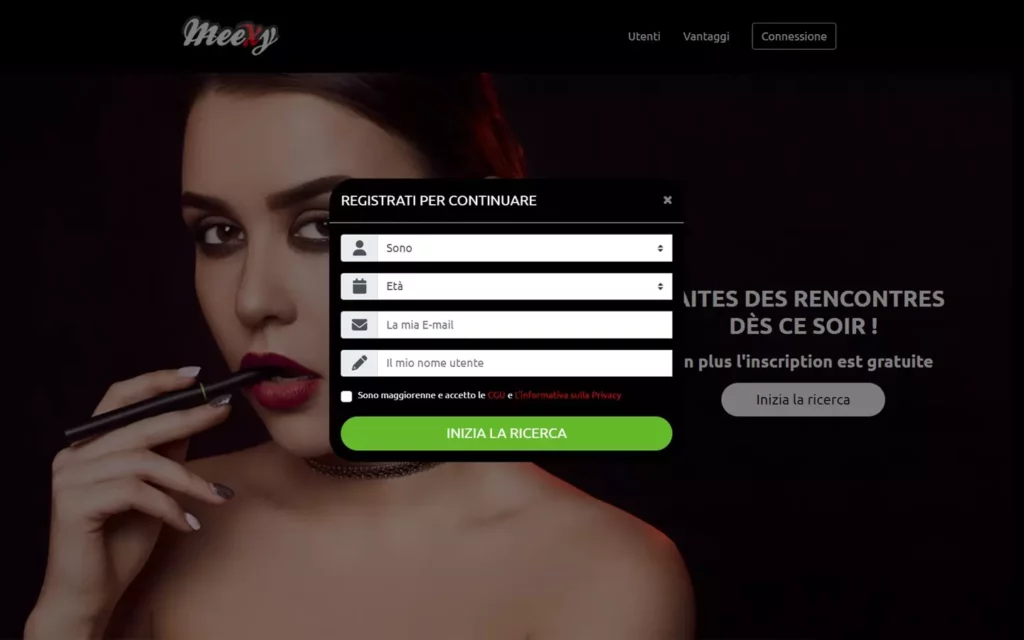 Meexy.com - registration