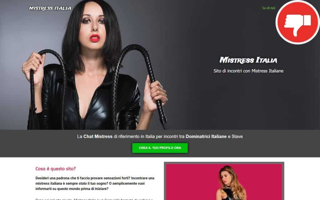 Recensione MistressItalia.net Truffa