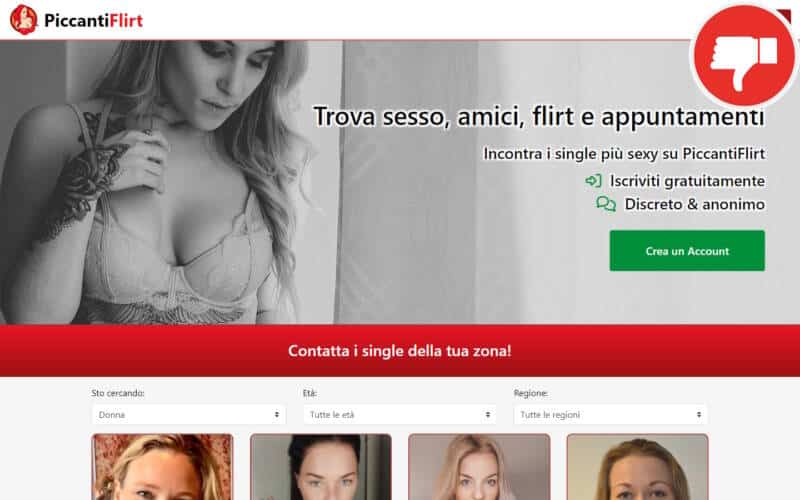 Recensione PiccantiFlirt.it Truffa