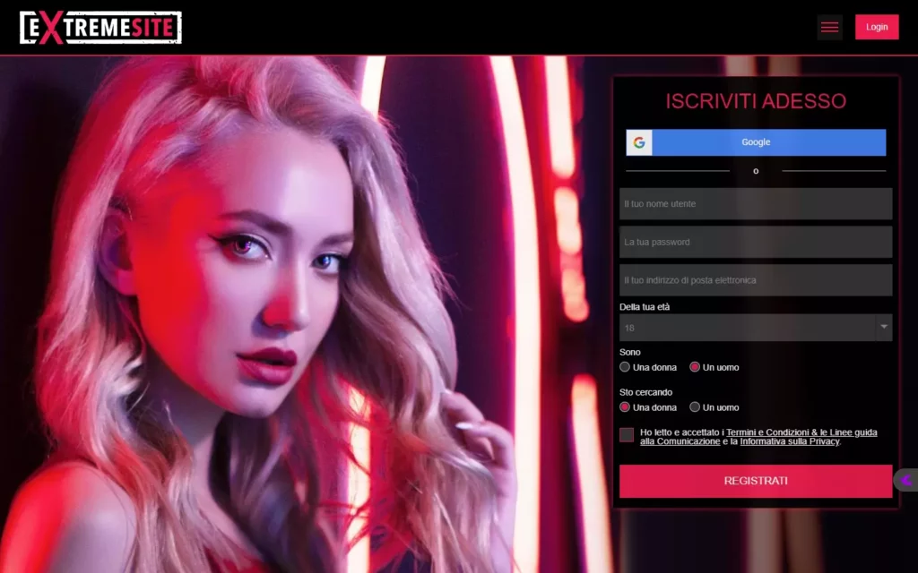 ExtremeSite.com - home & registration