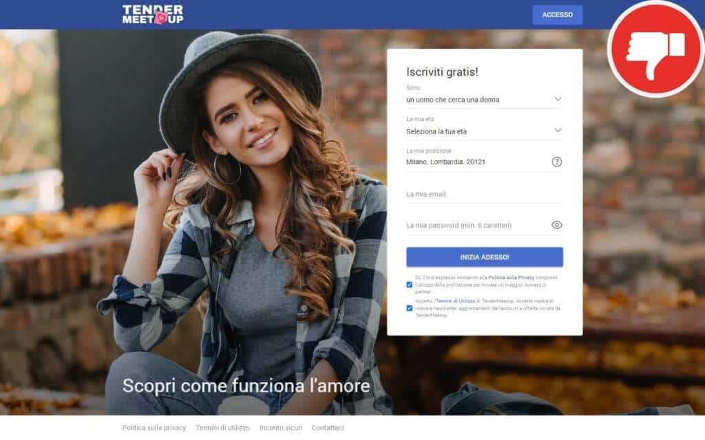 Recensione TenderMeetUp.com Truffa