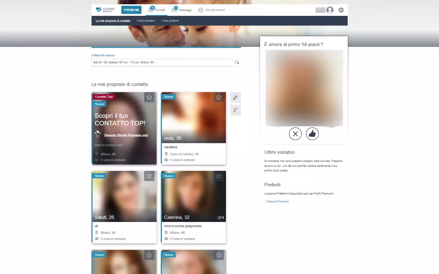 Academic-Singles.it area utenti