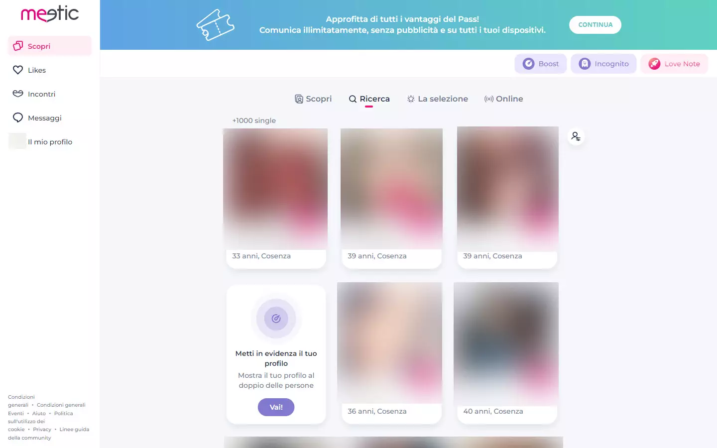 Meetic.it area utenti