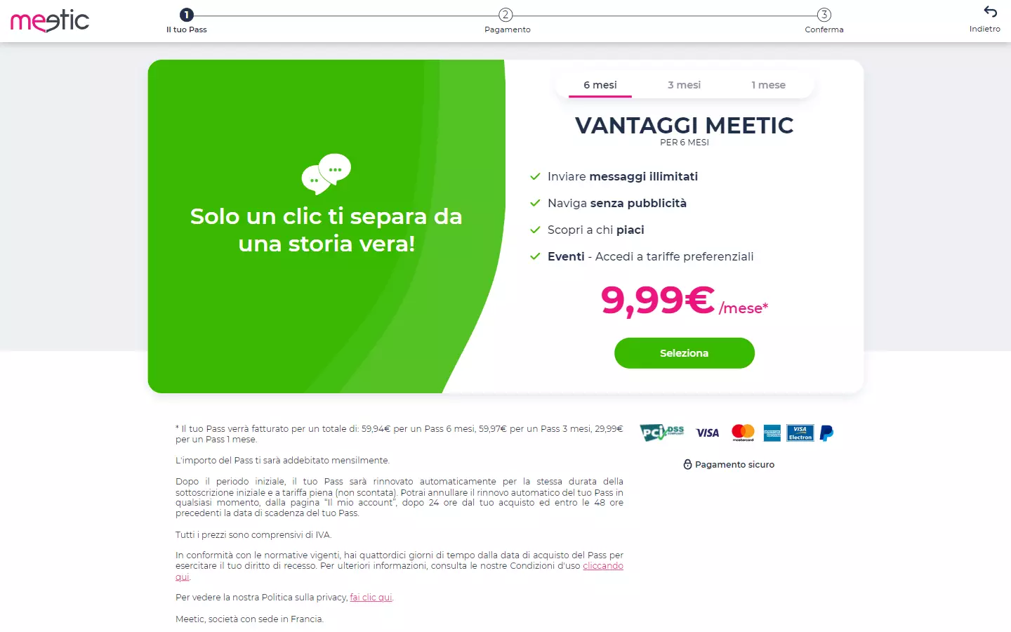 Meetic.it costi