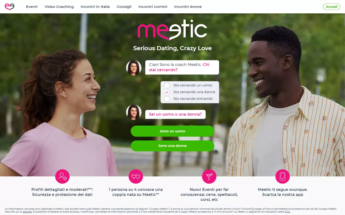 Meetic.it registrazione