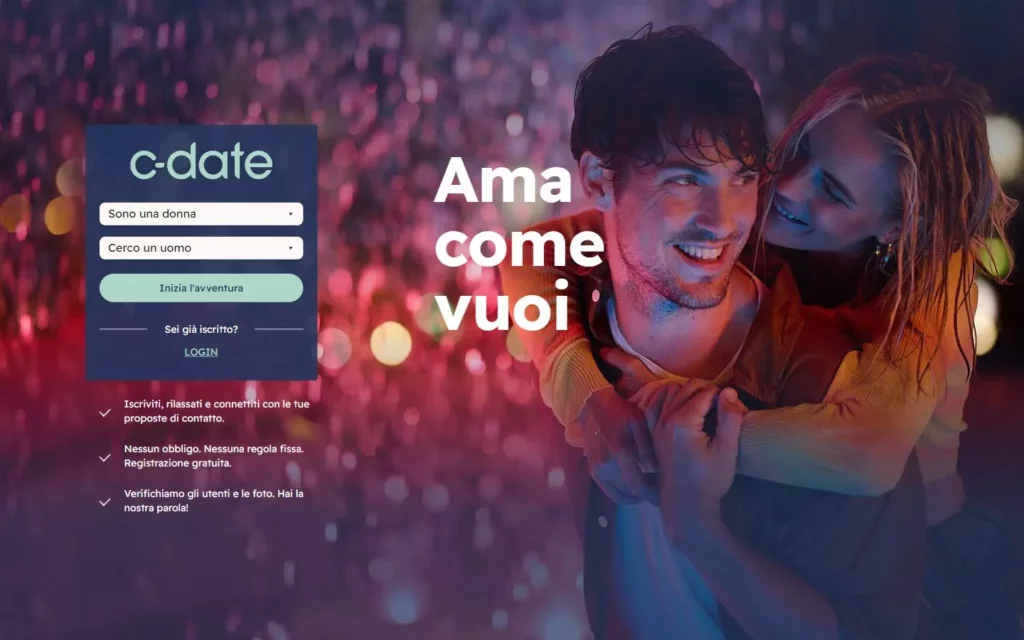 Recensione C-Date.it pagina iniziale