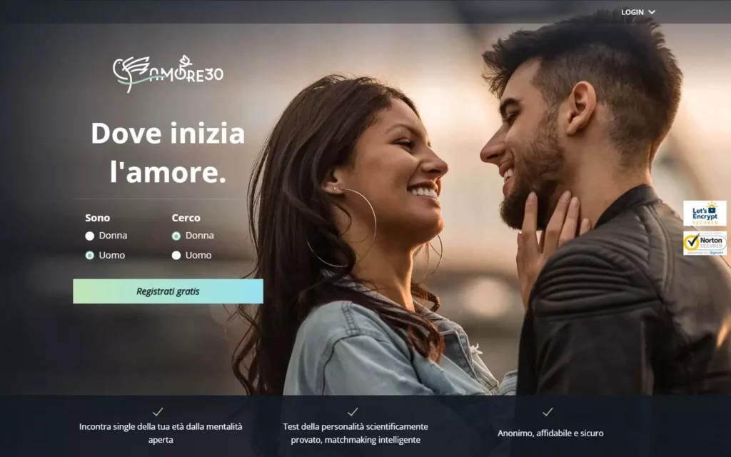 Amore30.it - landing page