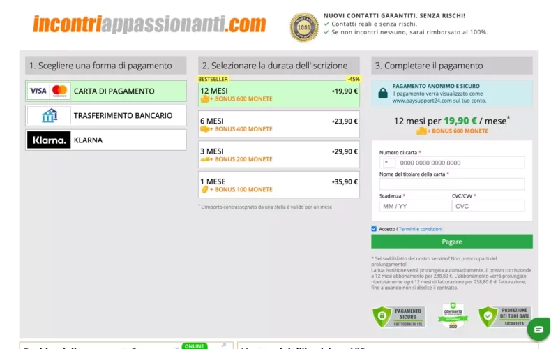 IncontriAppassionanti Costi