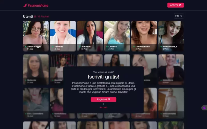Recensione PassioniVicine.com pagina iniziale