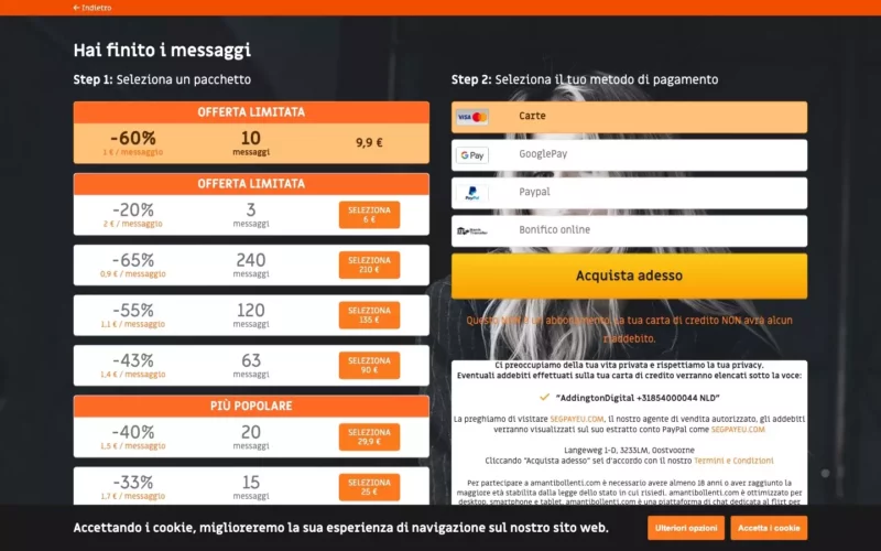 AmantiBollenti.com costi