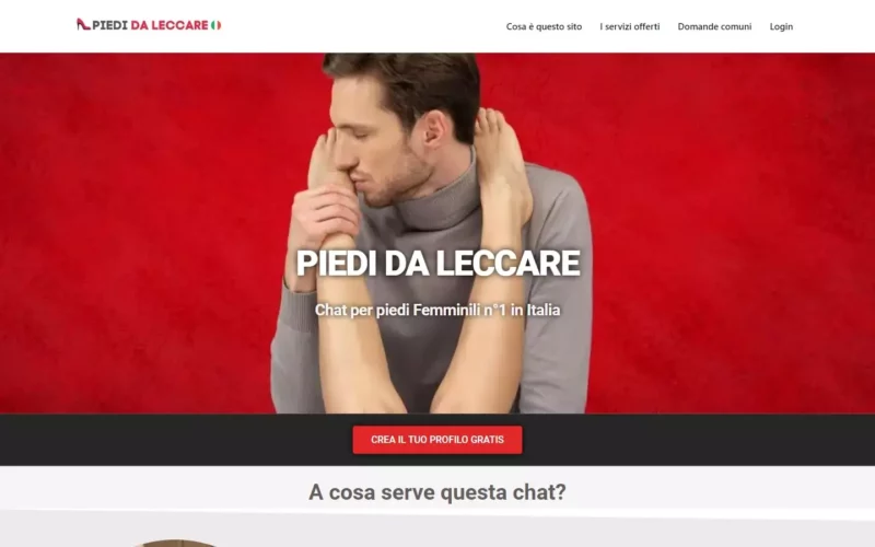 PiediDaLeccare.net landing page