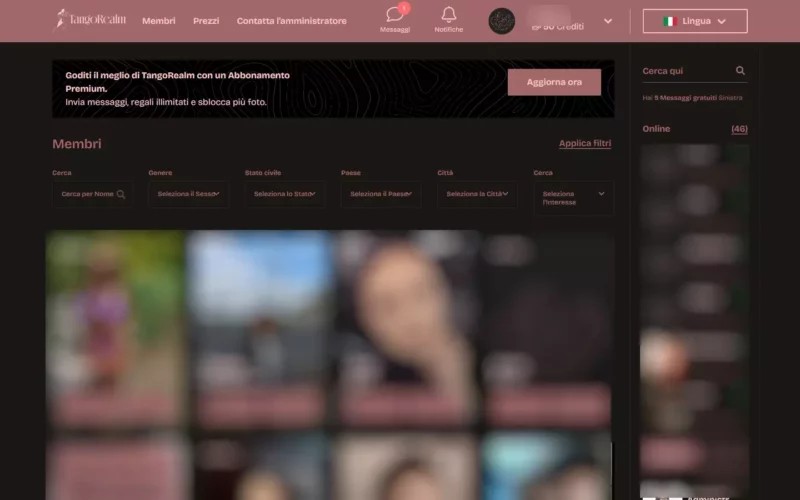TangoRealm.com area personale