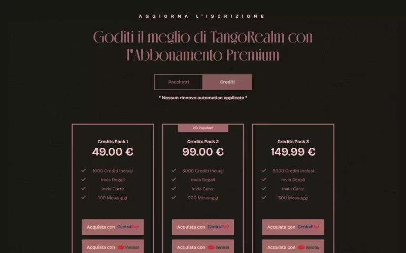TangoRealm.com costi 1