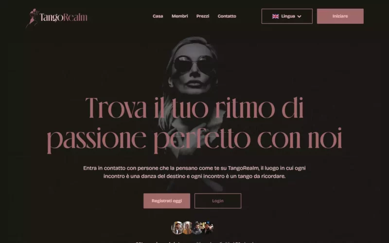 TangoRealm.com landing page