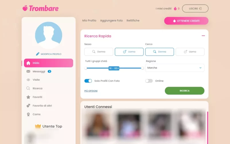 Trombare.com area personale