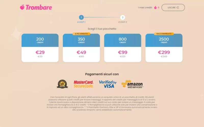 Trombare.com costi 1