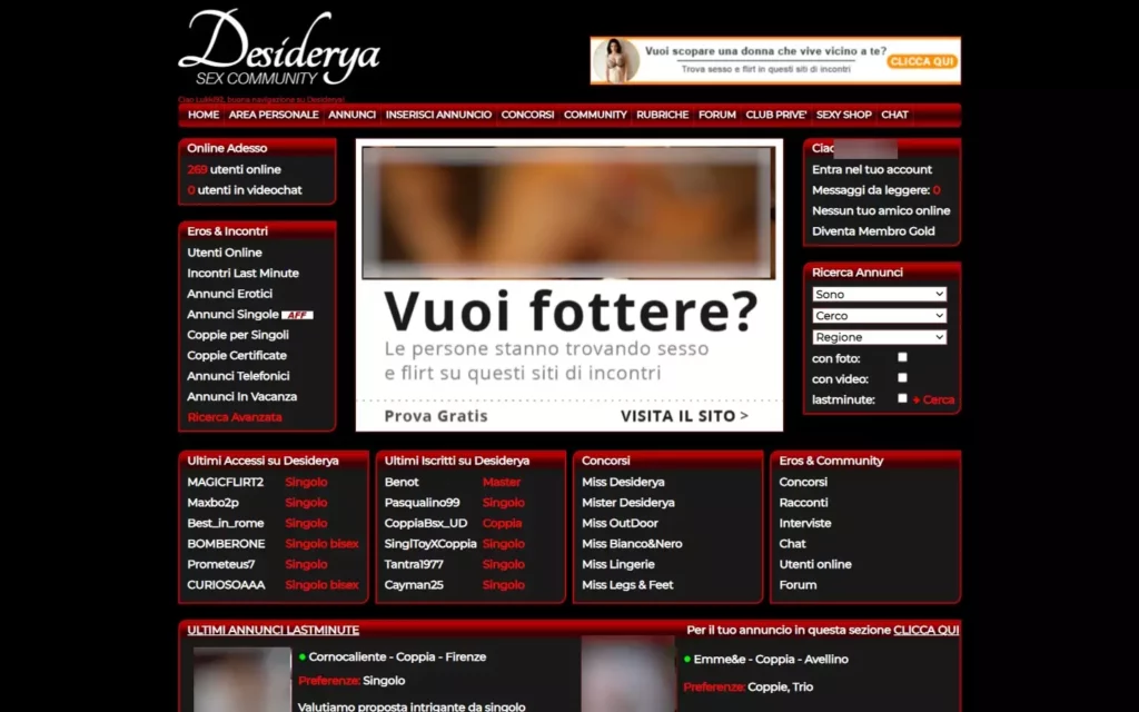 Desiderya.com - members area