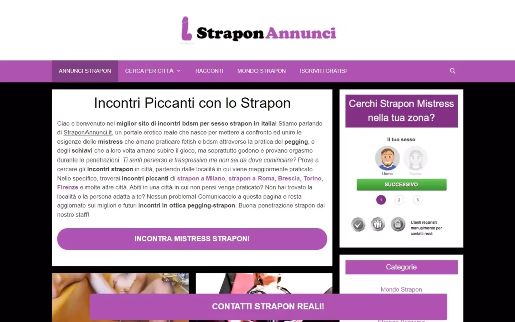 StraponAnnunci.com - home & registration