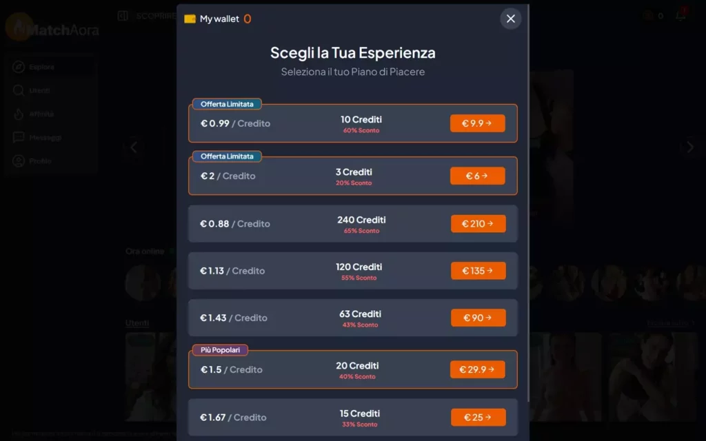 matchaora.it - costs